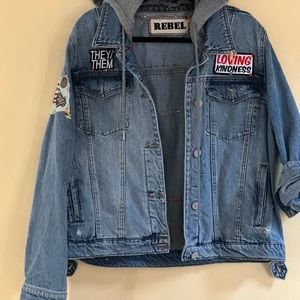 Denim jacket. Hand sewn patches. More details to come